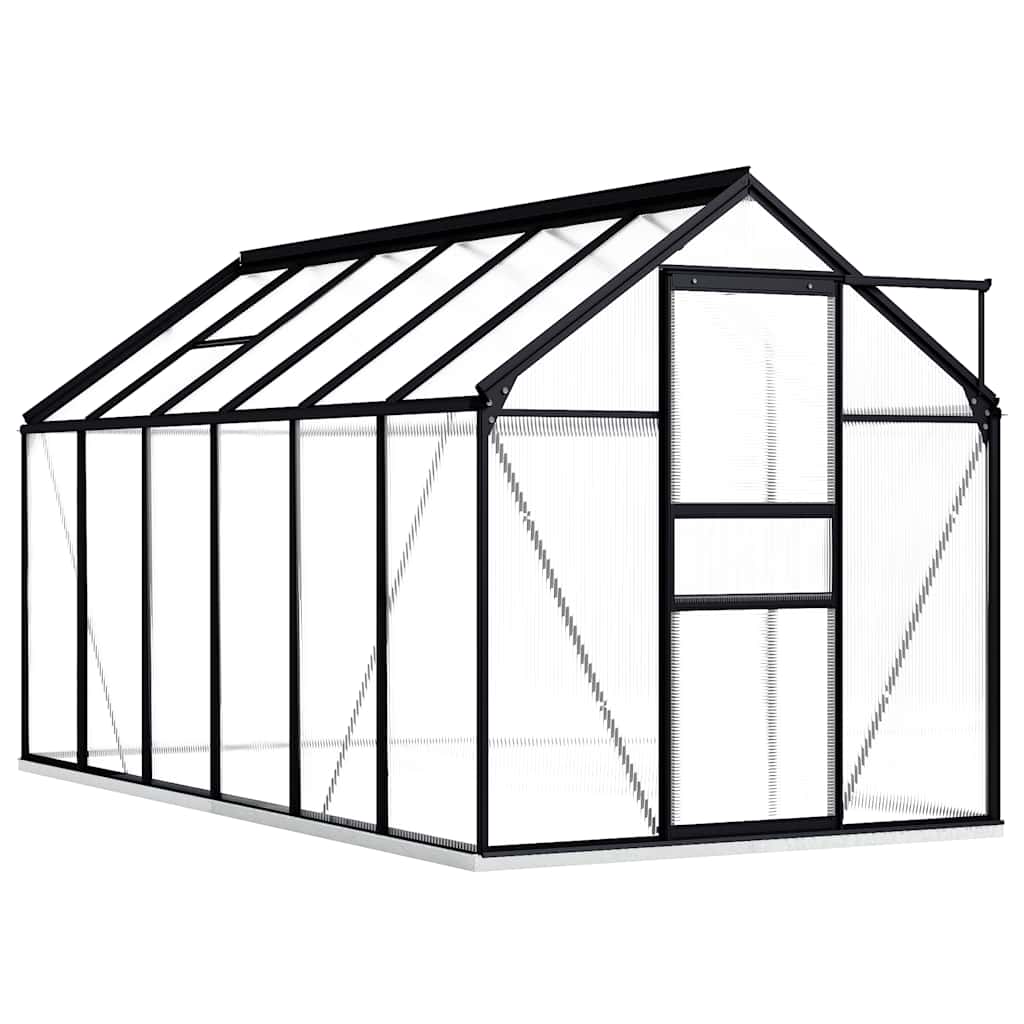 Greenhouse Patio Outdoor Grow House with Base Frame Anthracite Aluminum vidaXL - Picture 4 of 24