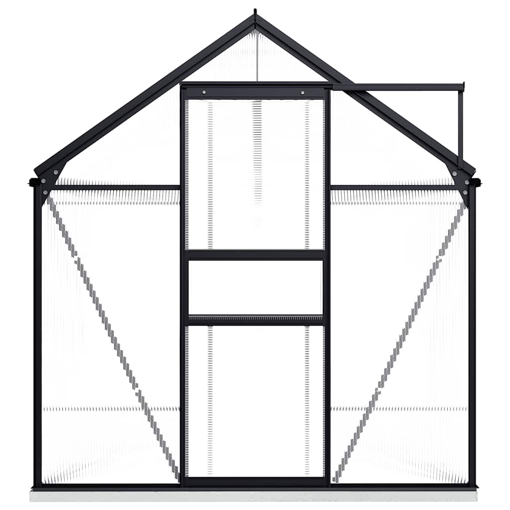 Greenhouse Patio Outdoor Grow House with Base Frame Anthracite Aluminum vidaXL - Picture 7 of 24