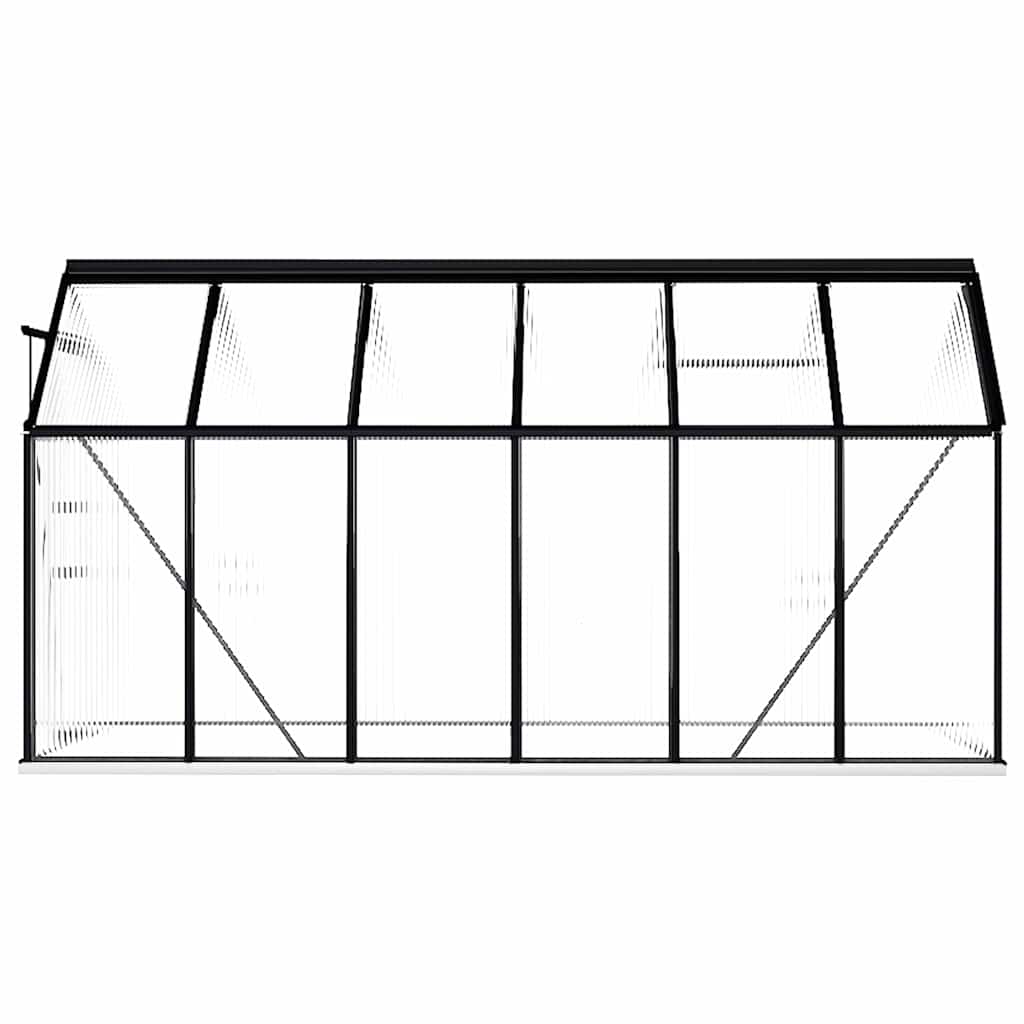 Greenhouse Patio Outdoor Grow House with Base Frame Anthracite Aluminum vidaXL - Picture 9 of 24