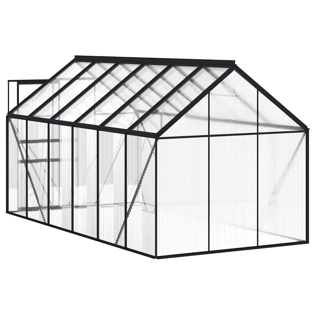 Greenhouse Patio Outdoor Grow House with Base Frame Anthracite Aluminum vidaXL - Picture 10 of 24