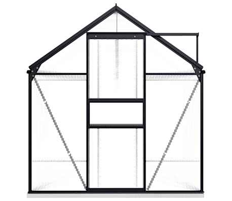 vidaXL Serre avec cadre de base Anthracite Aluminium 7,03 m&sup2;