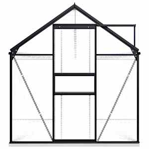 vidaXL Serre avec cadre de base Anthracite Aluminium 7,03 m&sup2;