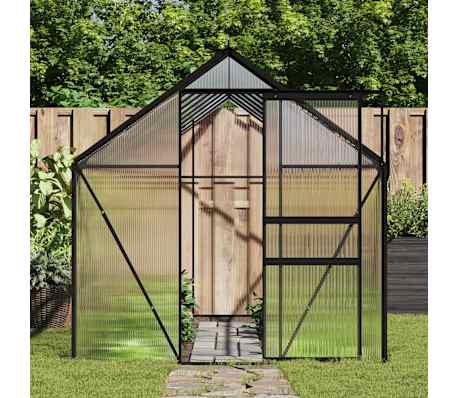 vidaXL antracitsz&uuml;rke alum&iacute;nium melegh&aacute;z alapzattal 9,31 m&sup2;