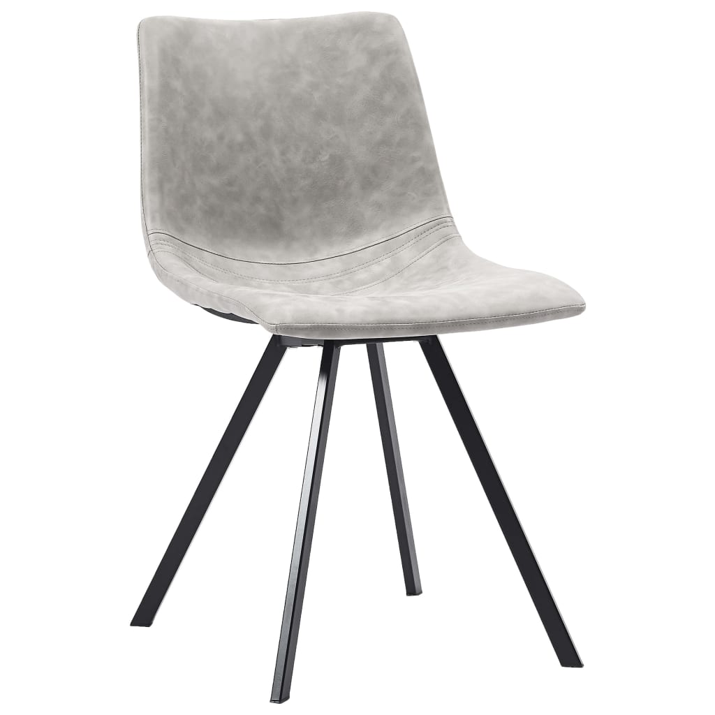 

vidaXL Eetkamerstoelen 6 st kunstleer lichtgrijs