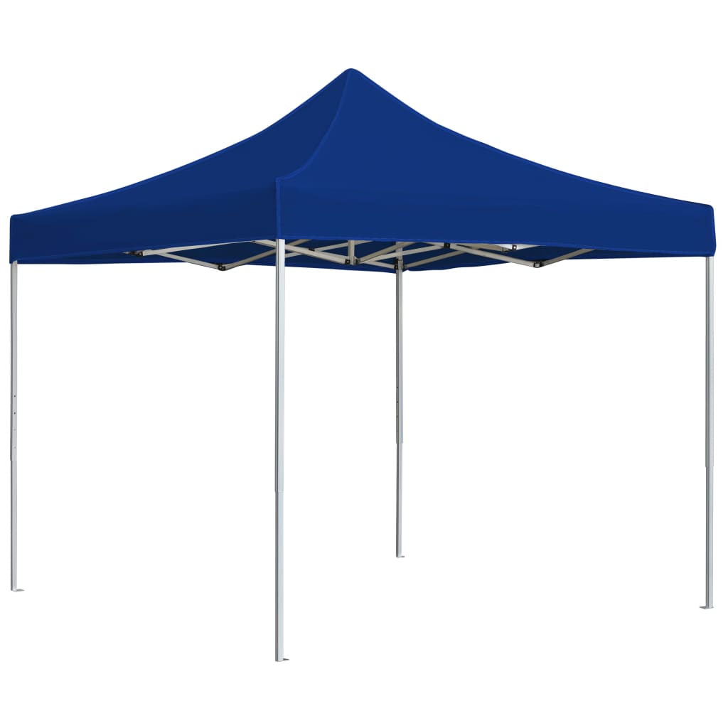 Profi-Partyzelt Faltbar Aluminium 2×2 m Blau