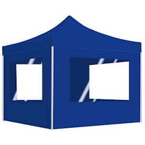 vidaXL kokkupandav peotelk seintega, alumiinium, 2 x 2 m sinine
