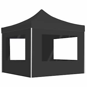 vidaXL kokkupandav peotelk seintega, alumiinium, 2 x 2 m, antratsiit