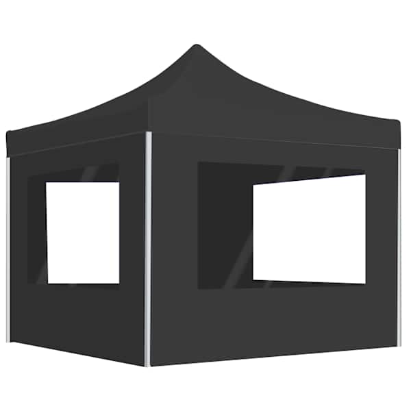 vidaXL kokkupandav peotelk seintega, alumiinium, 2 x 2 m, antratsiit