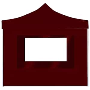 vidaXL Profi-Partyzelt Faltbar mit W&auml;nden Aluminium 2&times;2m Bordeauxrot