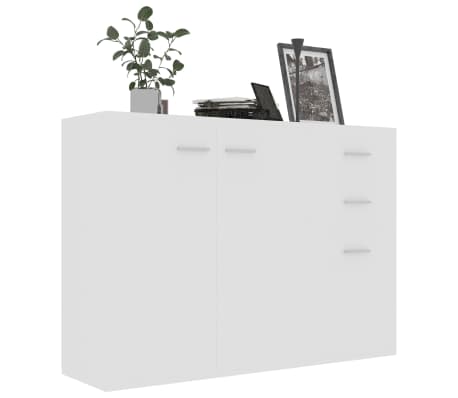 vidaXL Skjenk hvit 105x30x75 cm konstruert tre