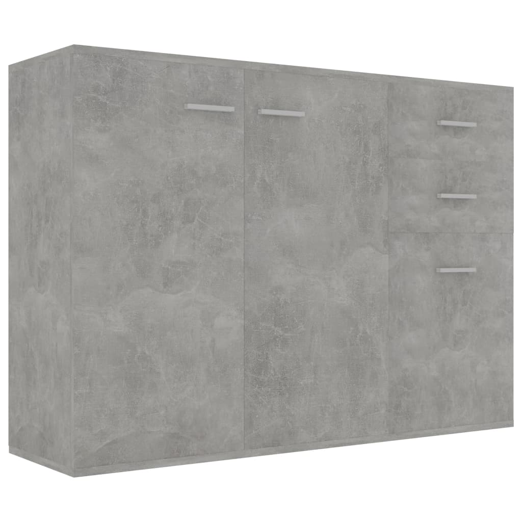 

vidaXL Sideboard Concrete Gray 41.3"x11.8"x29.5" Engineered Wood