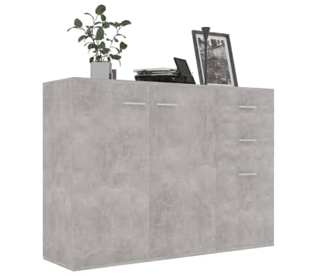 vidaXL Dulap, gri beton, 105 x 30 x 75 cm, lemn prelucrat