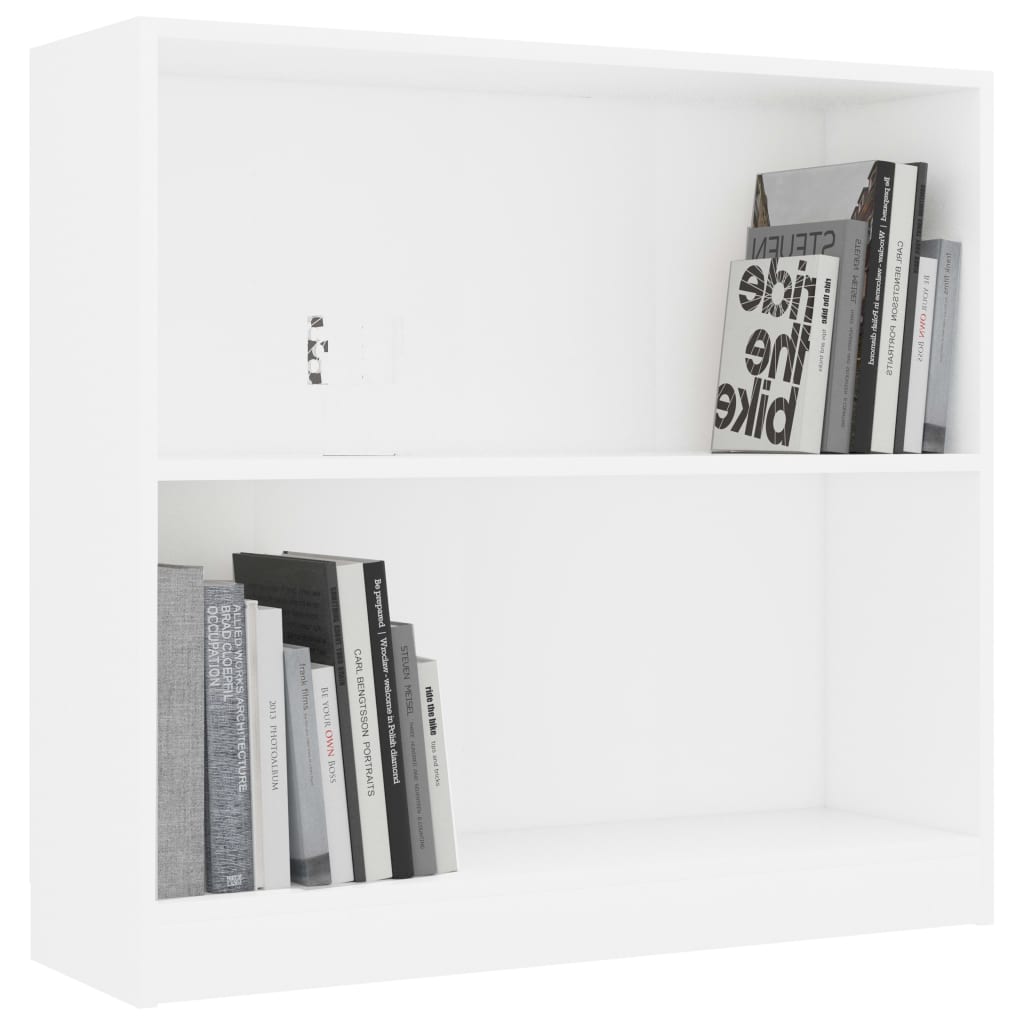vidaXL Bookshelf White 31.5"x9.4"x29.5" Engineered Wood