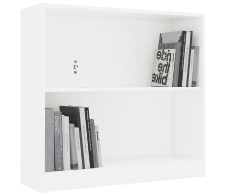 vidaXL Bookshelf White 31.5"x9.4"x29.5" Engineered Wood