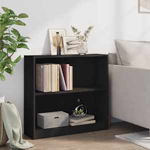vidaXL Kirjahylly musta 80x24x75 cm lastulevy