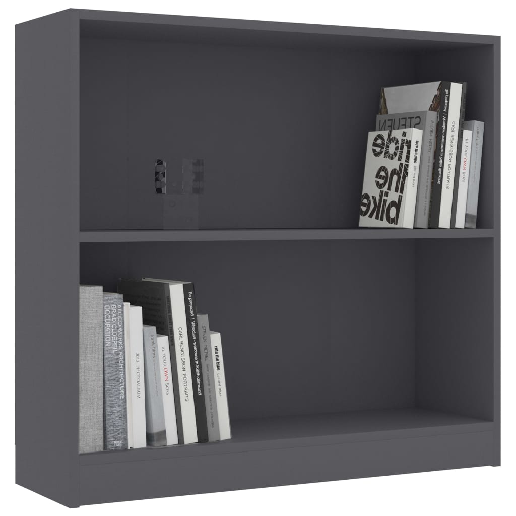 vidaXL Bookshelf Gray 31.5"x9.4"x29.5" Engineered Wood