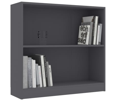 vidaXL Lentyna knygoms, pilkos spalvos, 80x24x75cm, MDP