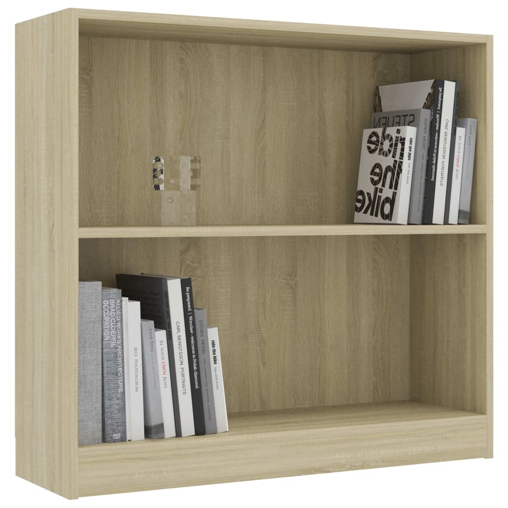 vidaXL Bookshelf Sonoma Oak 31.5"x9.4"x29.5" Engineered Wood