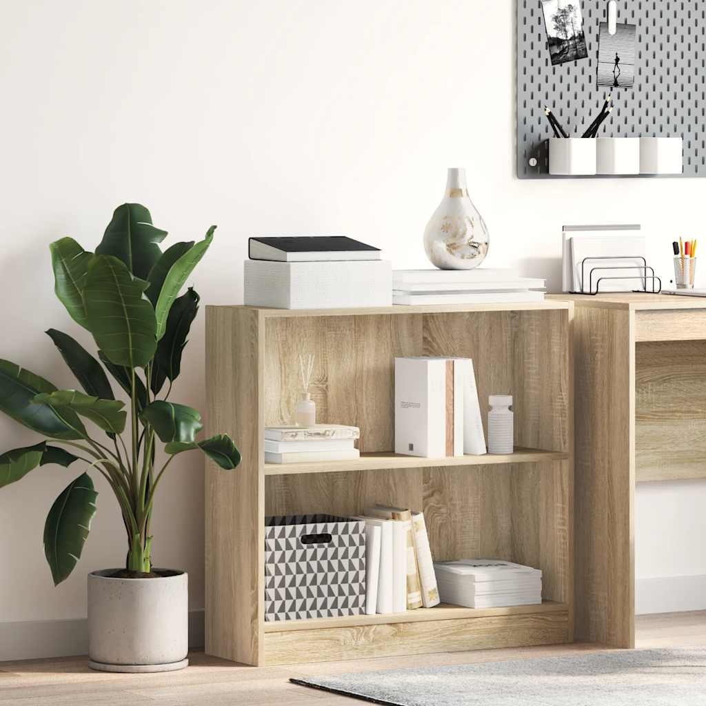 vidaXL Bücherregal Sonoma-Eiche 80x24x75 cm Holzwerkstoff