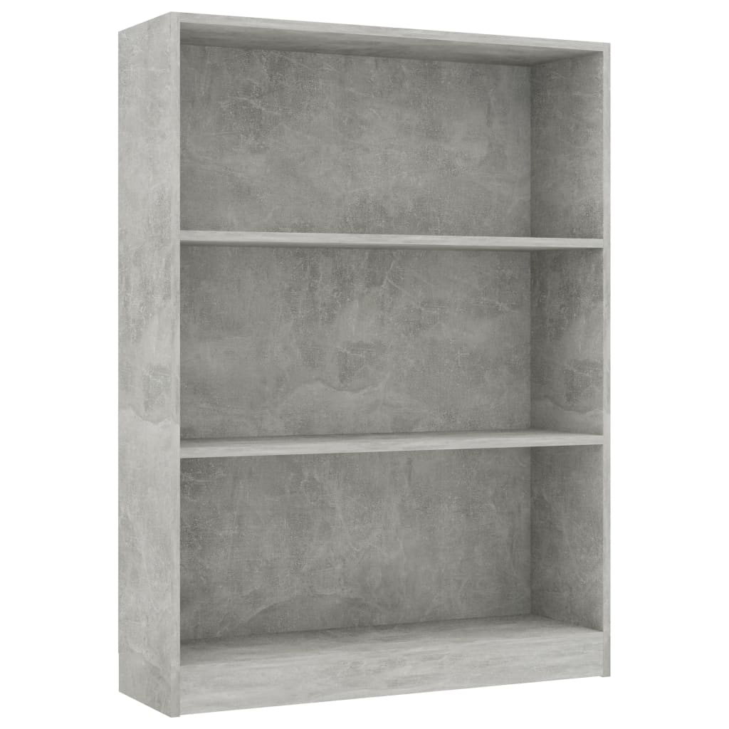 

vidaXL Bookshelf Concrete Gray 31.5"x9.4"x42.5" Chipboard