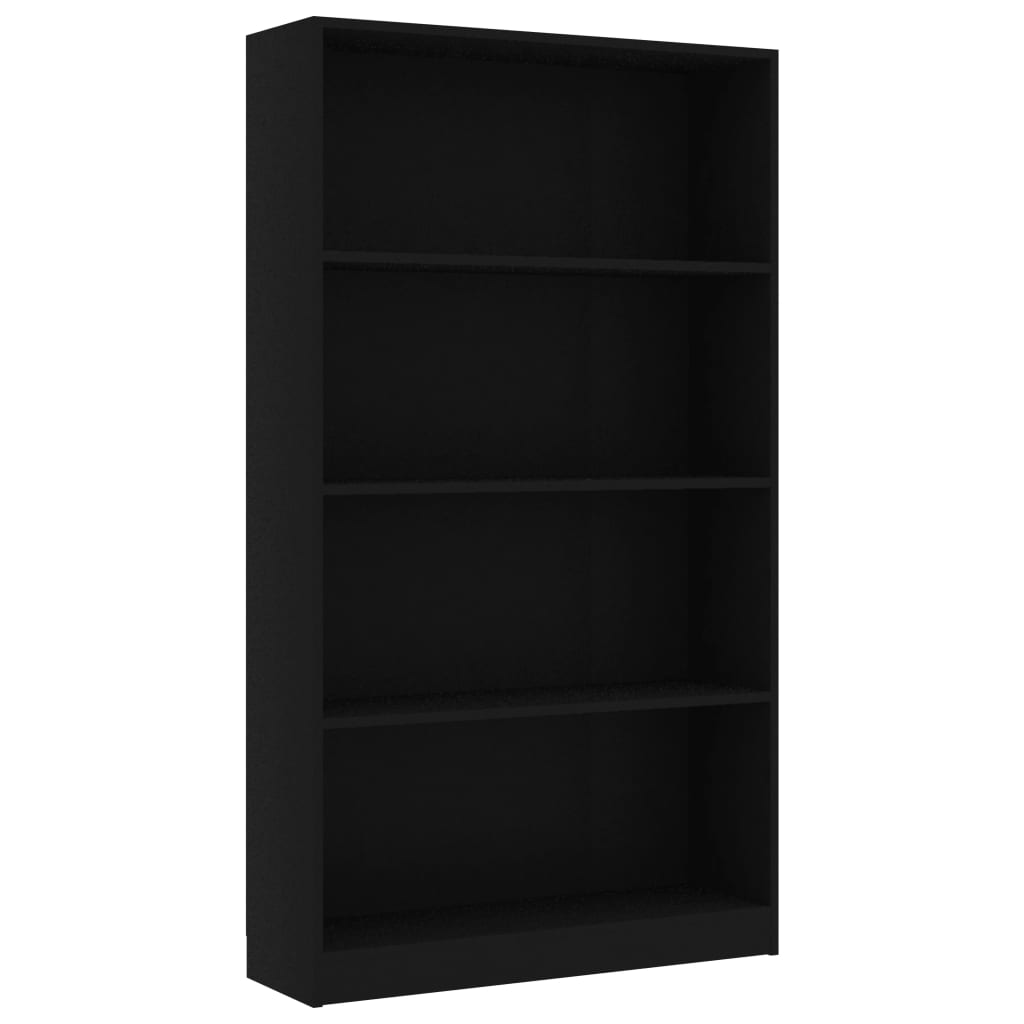 

vidaXL 4-Tier Book Cabinet Black 31.5"x9.4"x55.9" Chipboard