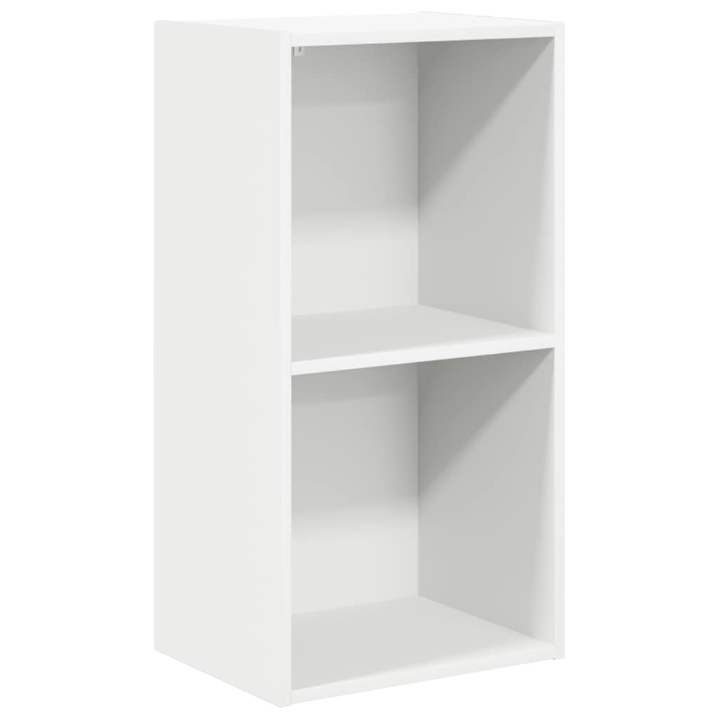

vidaXL 2-Tier Book Cabinet White 15.7"x11.8"x30.1" Chipboard