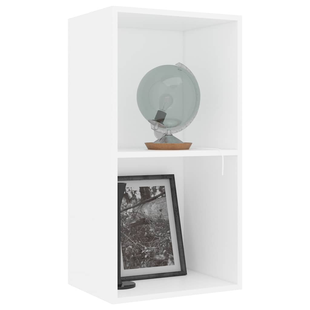 vidaXL Knižnica Biela 40x30x76,5 cm Konštrukcia dreva