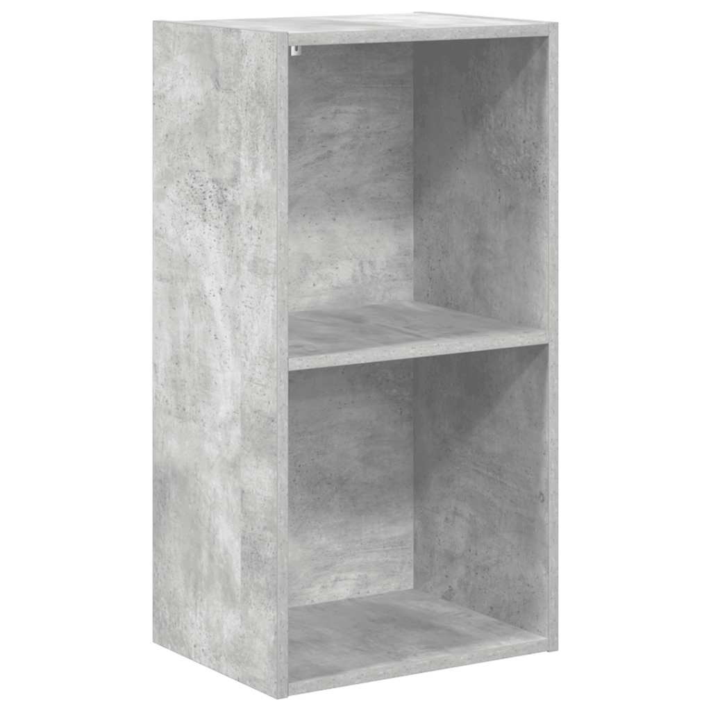 vidaXL Knihovna 2 police betonově šedá 40 x 30 x 76,5 cm dřevotříska