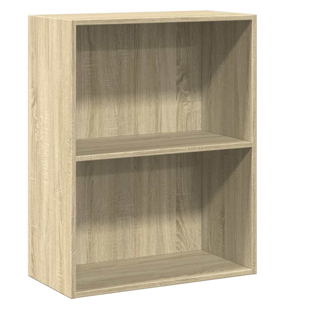 

vidaXL 2-Tier Book Cabinet Sonoma Oak 23.6"x11.8"x30.1" Engineered Wood