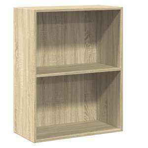 Knihovna se 2 policemi dub sonoma 60 x 30 x 76,5 cm dřevotříska - obrázek 2