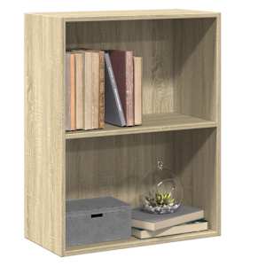 Knihovna se 2 policemi dub sonoma 60 x 30 x 76,5 cm dřevotříska - obrázek 4