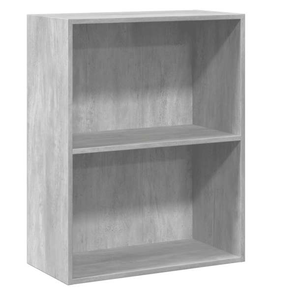 vidaXL 2-korruseline raamaturiiul betoonhall 60x30x76,5 puitlaastplaat