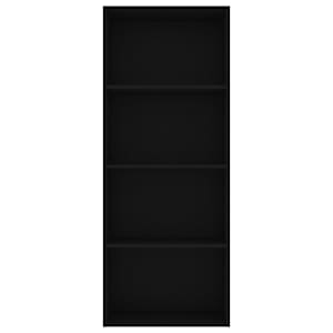 Knihovna se 4 policemi černá 60 x 30 x 151,5 cm dřevotříska - obrázek 4