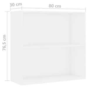 Knihovna bílá 80x30x76,5 cm kompozitní dřevo - obrázek 6