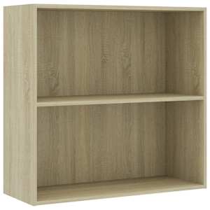 Knihovna dub sonoma 80x30x76,5 cm kompozitní dřevo - obrázek 2