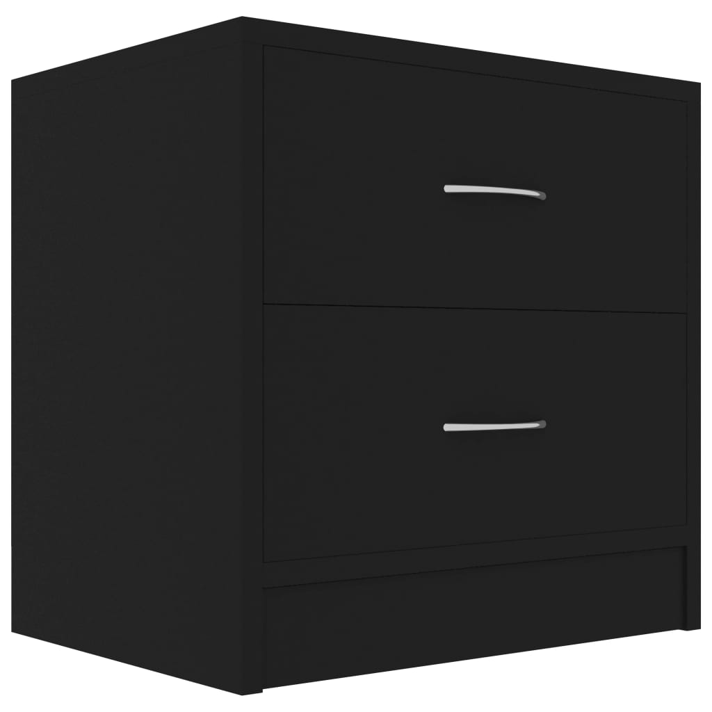 

vidaXL Nachtkastjes 2 st 40x30x40 cm spaanplaat zwart