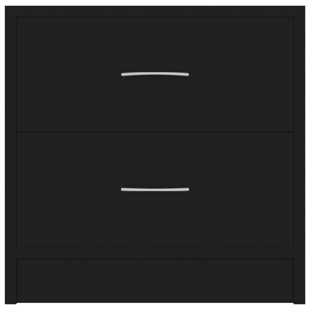 2 db fekete forgácslap éjjeliszekrény 40 x 30 x 40 cm 