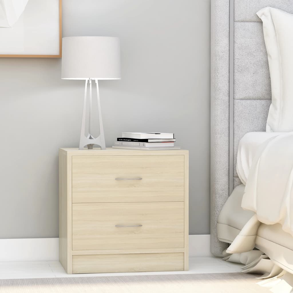vidaXL Szafki nocne, 2 szt., d�b sonoma, 40x30x40 cm