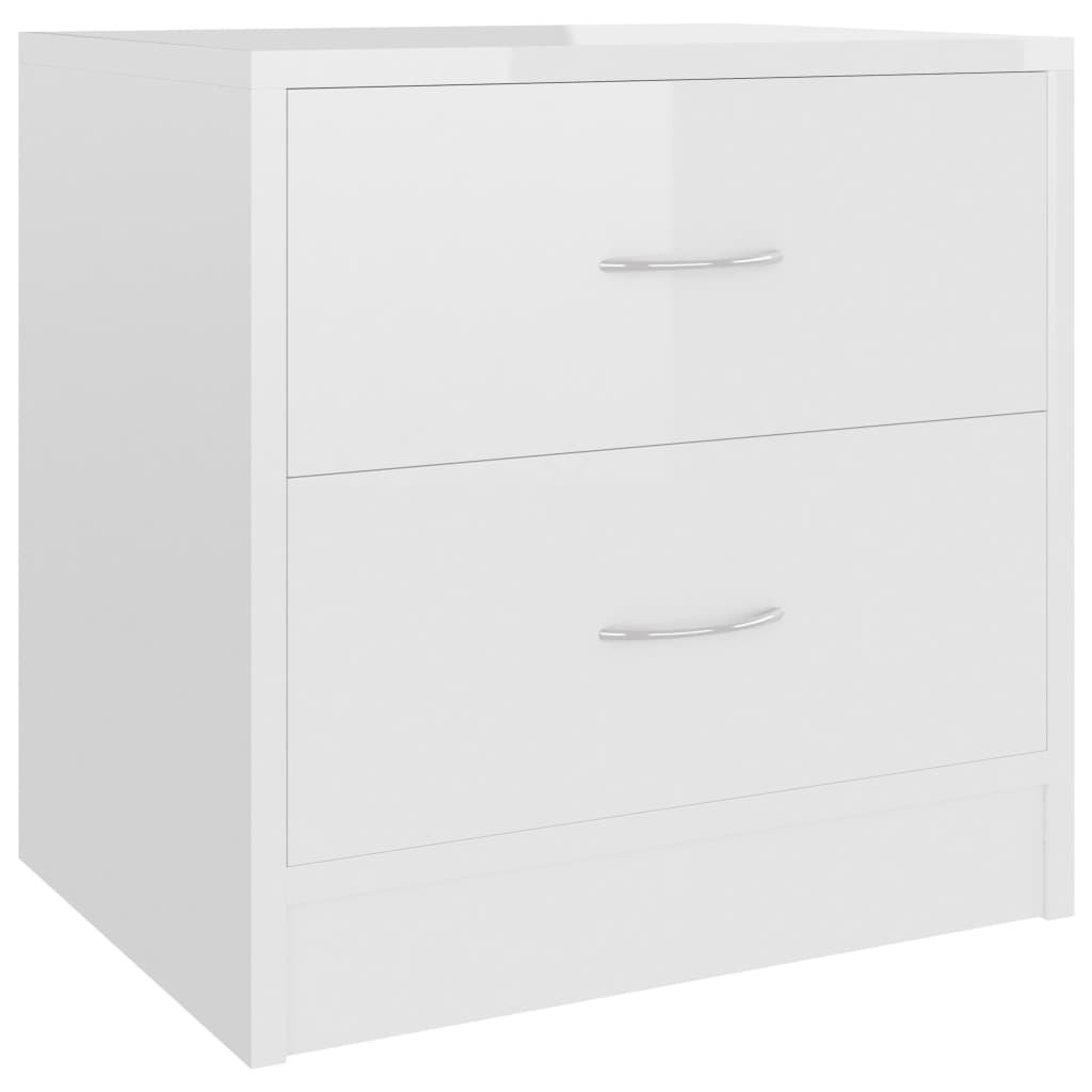 

vidaXL Nachtkastjes 2 st 40x30x40 cm spaanplaat hoogglans wit