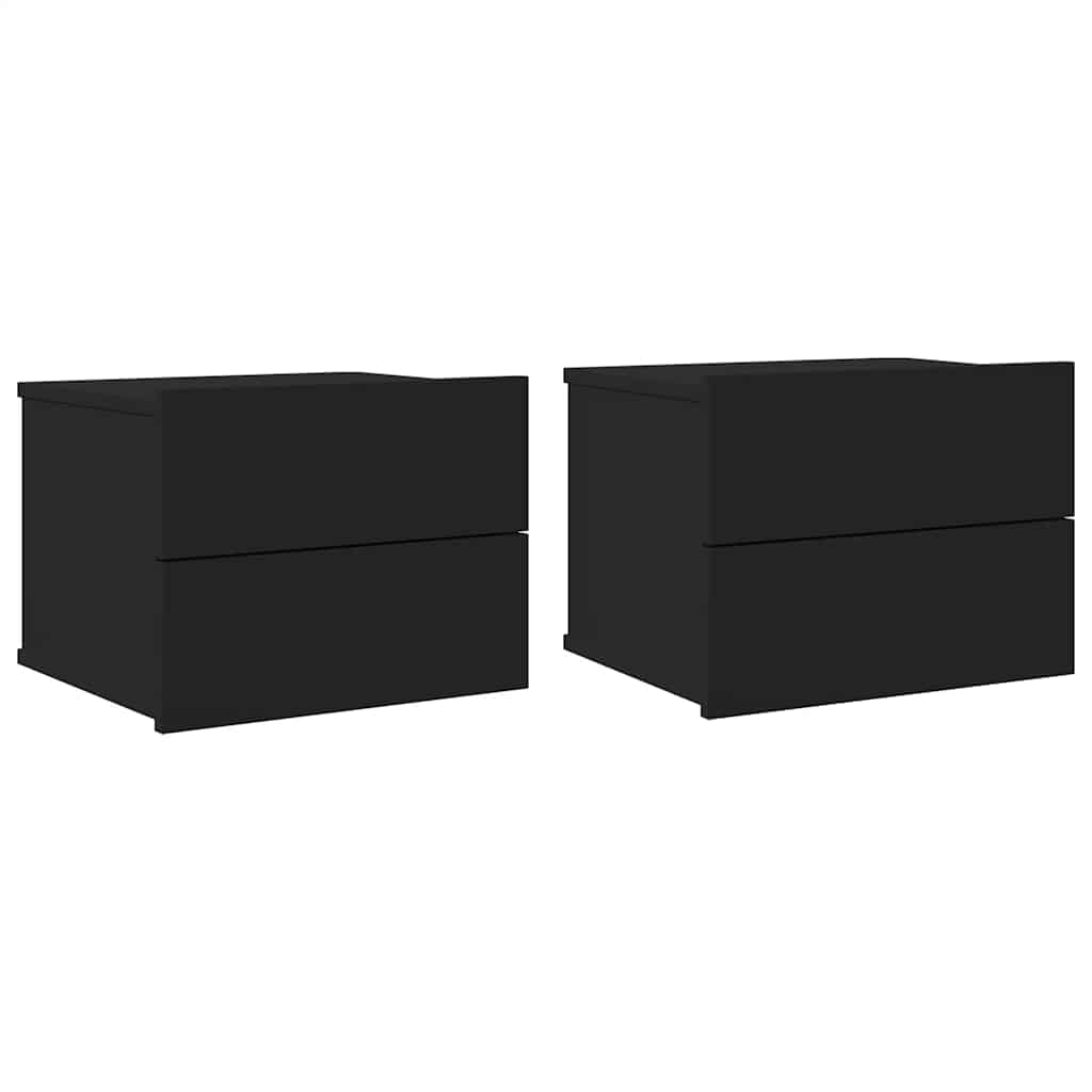 vidaXL Noční stolky 2 ks černé 40 x 30 x 30 cm kompozitní dřevo