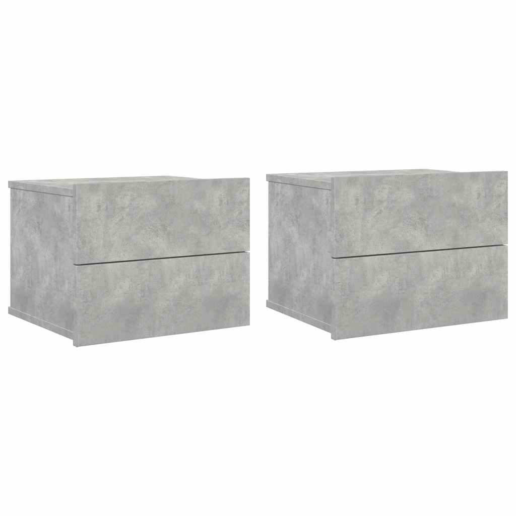 vidaXL Noční stolky 2 ks betonově šedé 40x30x30 cm kompozitní dřevo