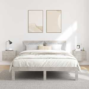 Nočne omarice 2 kosa betonsko sive 40x30x30 cm iverna plošča