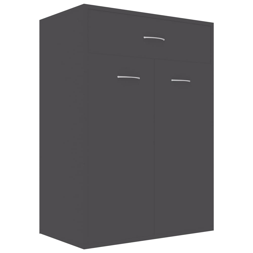 

vidaXL Shoe Cabinet Gray 23.6"x13.8"x33.1" Engineered Wood