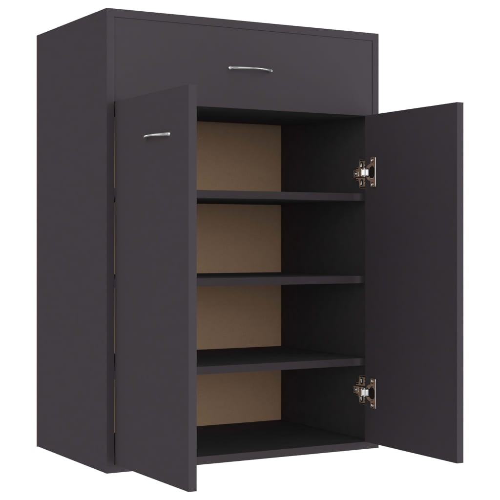 

vidaXL Schoenenkast 60x35x84 cm spaanplaat grijs