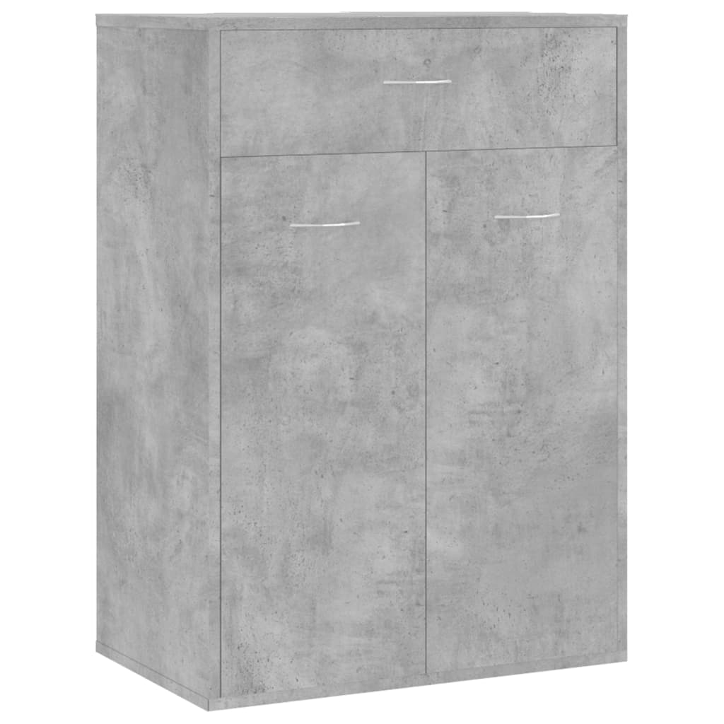 

vidaXL Shoe Cabinet Concrete Gray 23.6"x13.8"x33.1" Engineered Wood