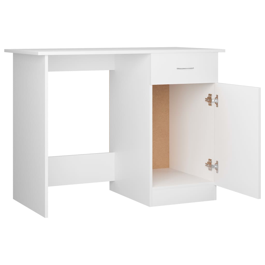 Fehér forgácslap íróasztal 100 x 50 x 76 cm 