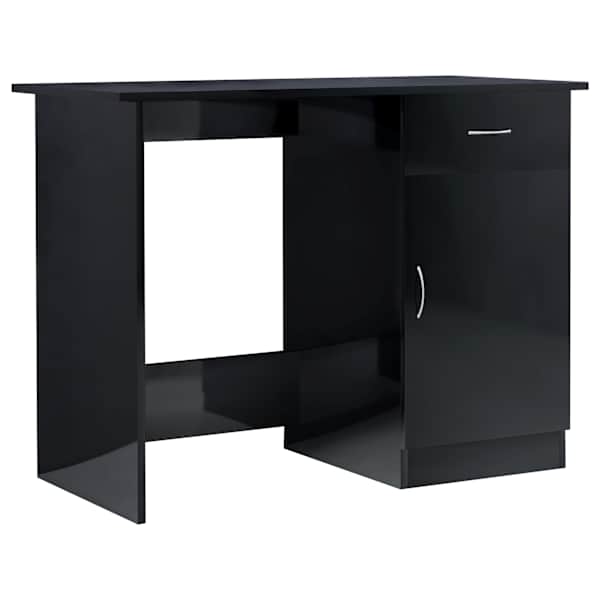 vidaXL kirjutuslaud, k&otilde;rgl&auml;ikega must, 100 x 50 x 76 cm puitlaastplaat