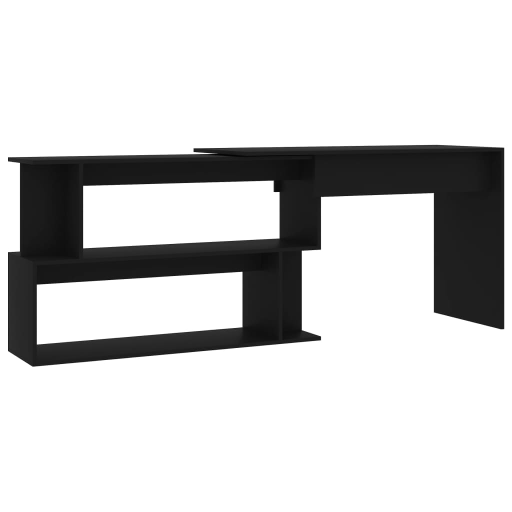 

vidaXL Corner Desk Black 78.7"x19.7"x29.9" Engineered Wood