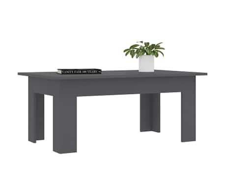 vidaXL Salongbord grå 100x60x42 cm konstruert tre