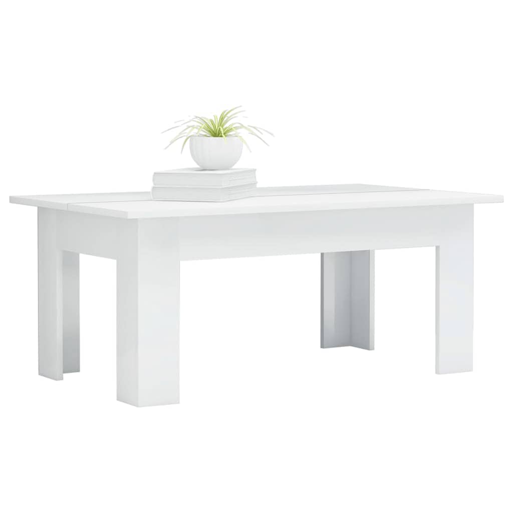 

vidaXL Salontafel 100x60x42 cm spaanplaat hoogglans wit